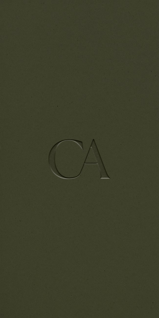 Casa Atlas check presenter with embossed monogram