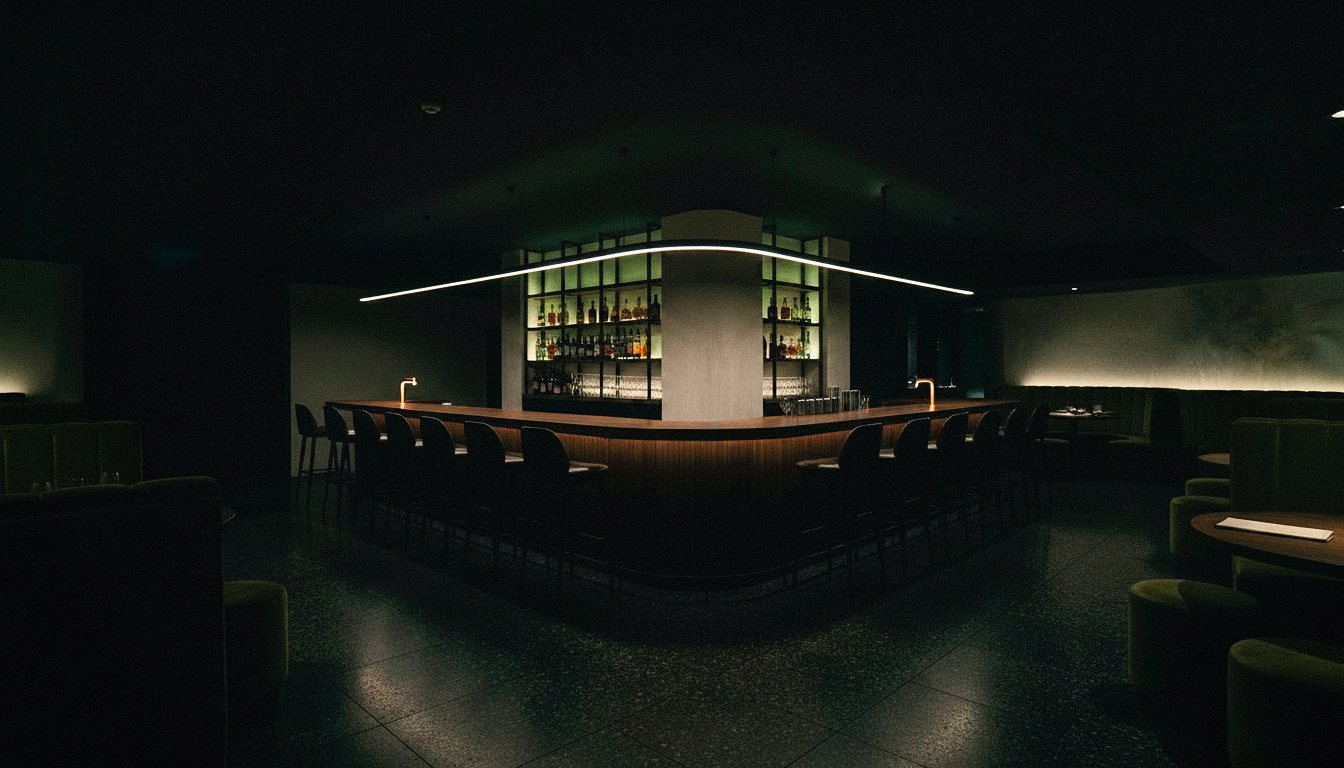 Casa Atlas bar at night