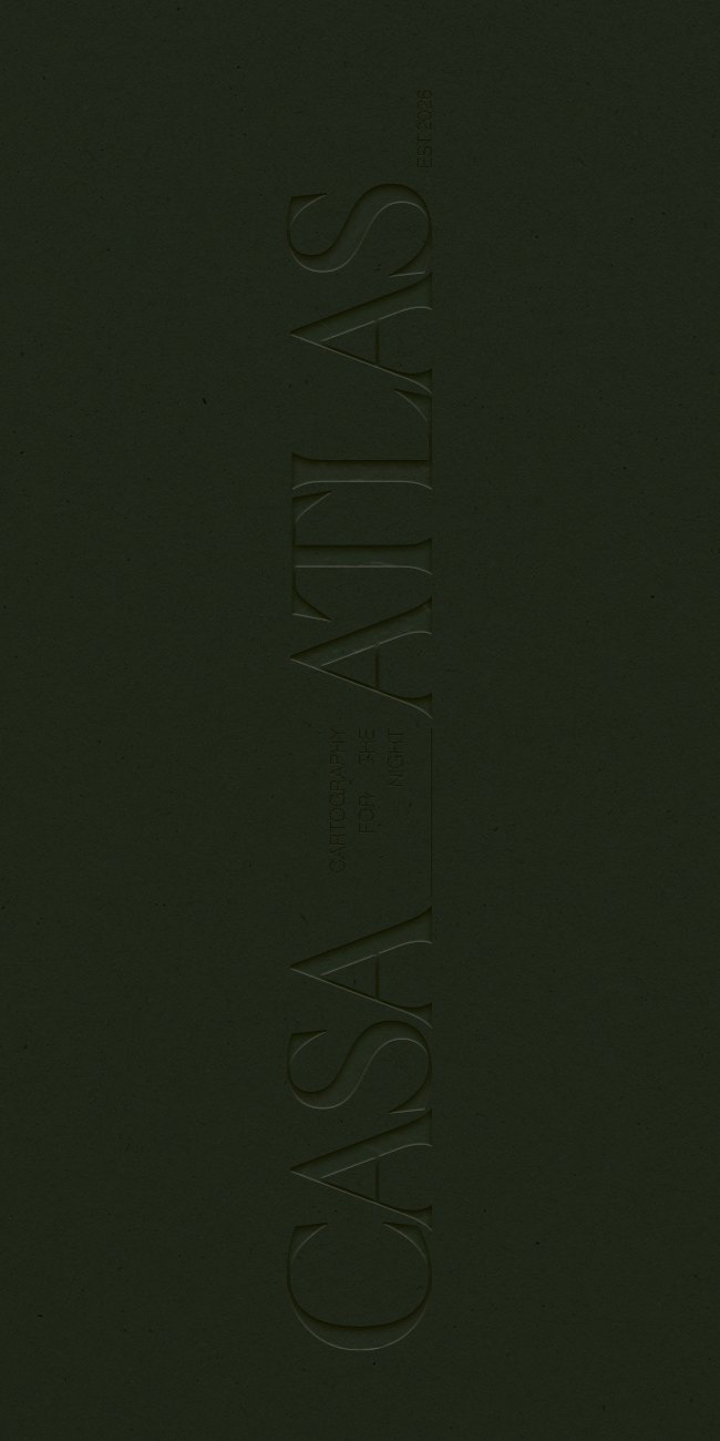 Casa Atlas menu cover
