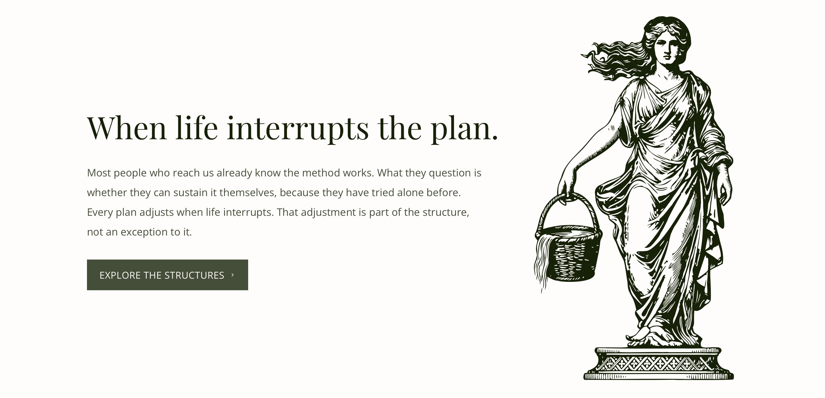 Human Architecture website section, when life interrupts the plan